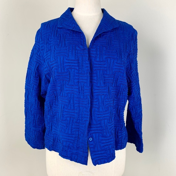 Great Cavalier by St Paul bright Blue Jacket XL Stitched Texture Excellent - Picture 1 of 11